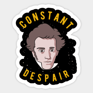 Soren Kierkegaard - Constant Despair Sticker